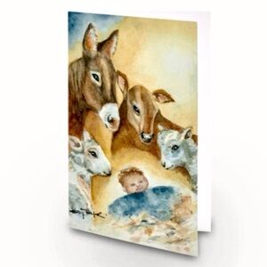 Christmas Card Set of The Manger
